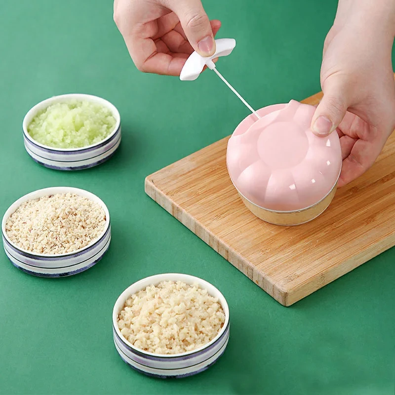 1Pc New Pink Kitchen Mini Home Mashed Potato Garlic Mash Manual Mixer Food Garlic Press Special for Kitchen Cooking Machine