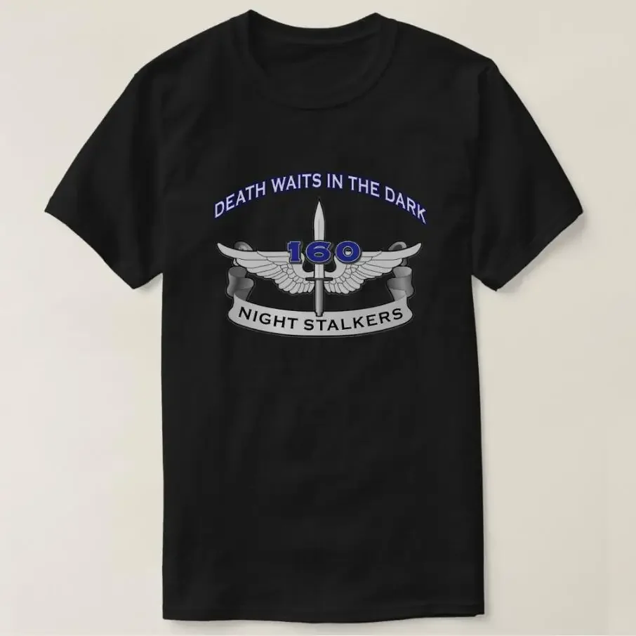 160th SOAR Death Waits In The Dark Men T-Shirt Short Sleeve Casual 100% Cotton O-Neck Summer Shirts