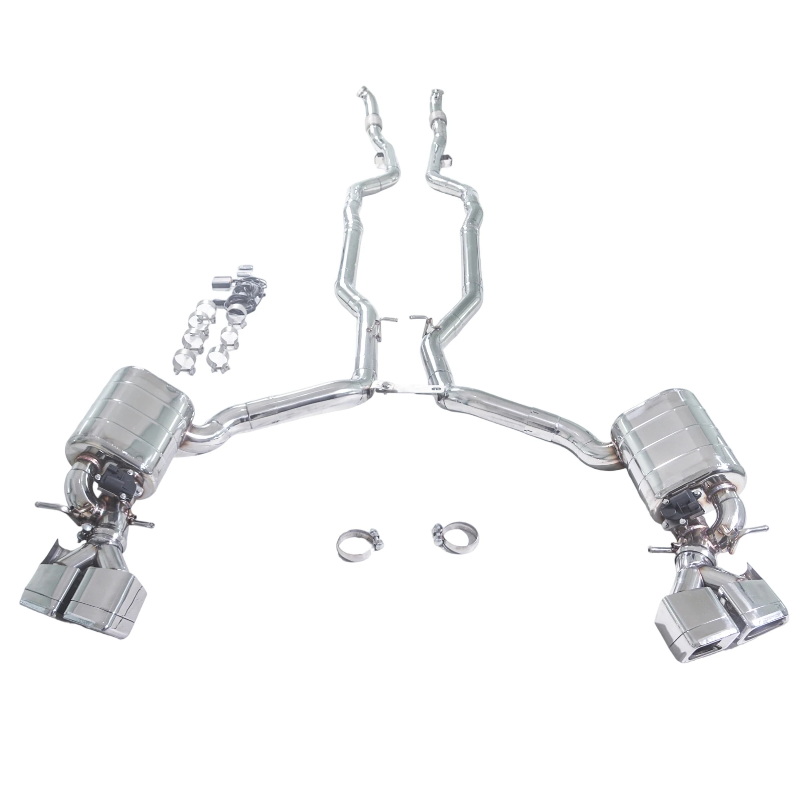 

Catback Exhaust Muffler and Catless Downpipe for 2010~2017 AMG CLS63 C218 Car Electric Valve Exhaust System made of SUS304 Pipe