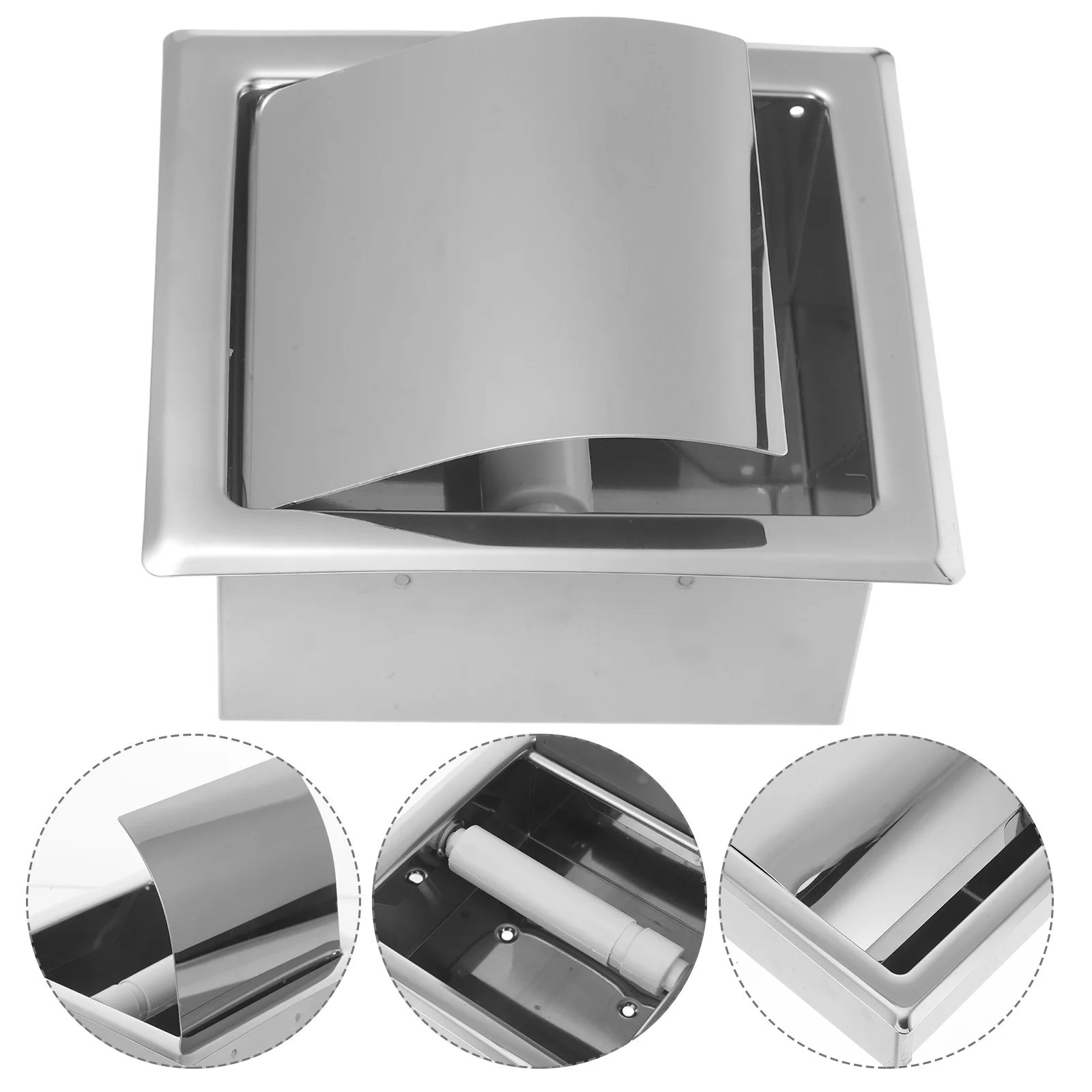 

Wall Mounted Toilet Paper Holder Stainless Steel Tissue Roll Dispenser Bathroom Kitchen Toilet Roll Holder Space Saving