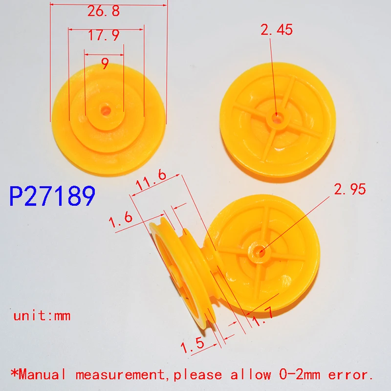 JIT-Polia De Plástico Drone RC Carro, Robô Avião, Robô Brinquedos para Meninos, DIY Acessórios Do Bebê, 2mm Buraco, 100Pcs