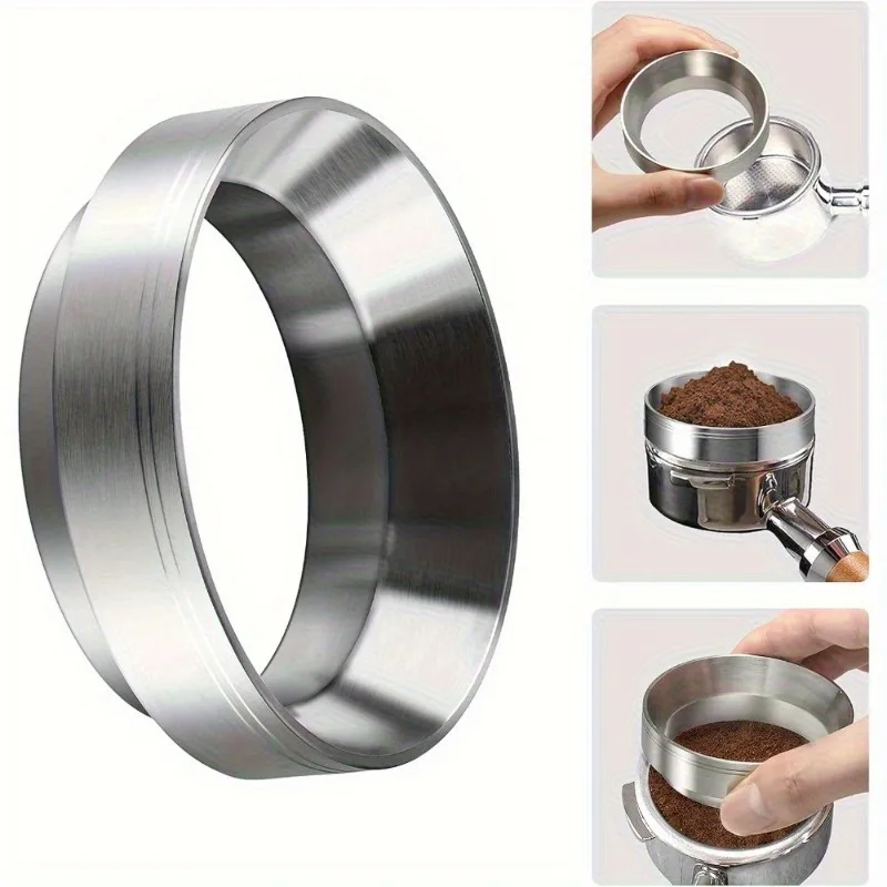 Espresso Dosing Funnel Coffee Grounds Dispensing Ring Secure Anti-Fall Design Universal Compatibility for Espresso Machines