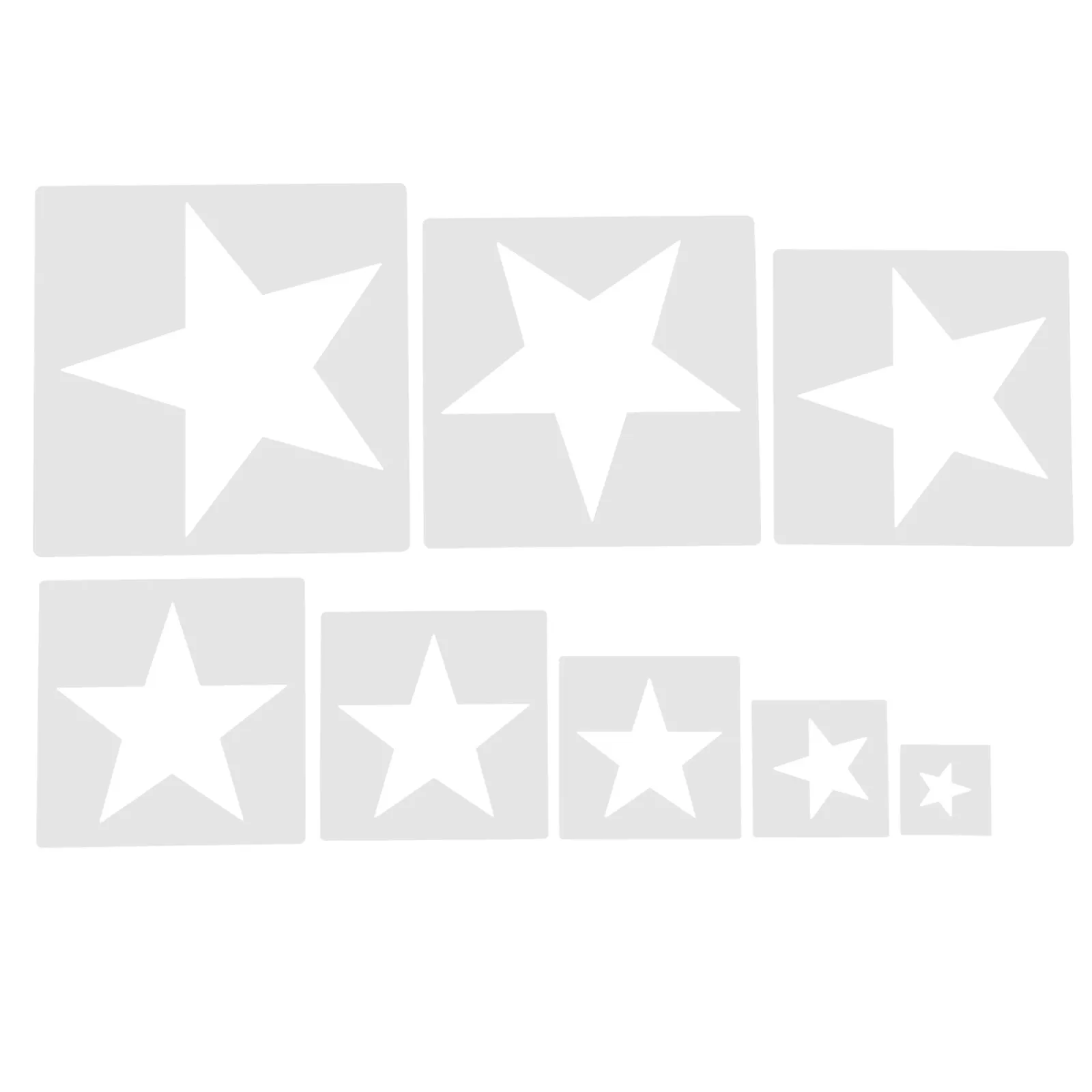 8pcs Reusable Star Drawing Stencils for Painting, Crafting, Scrapbooking & DIY Art Projects