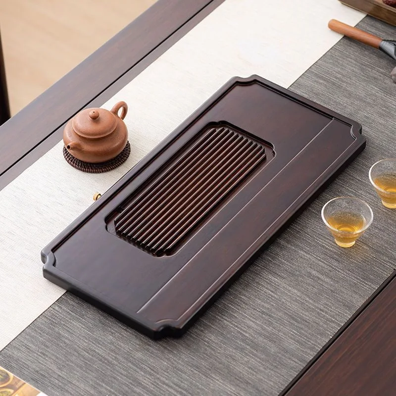 New bamboo tea tray tea table home rectangular living room dry tea tray light luxury water storage tea set tray tea sea