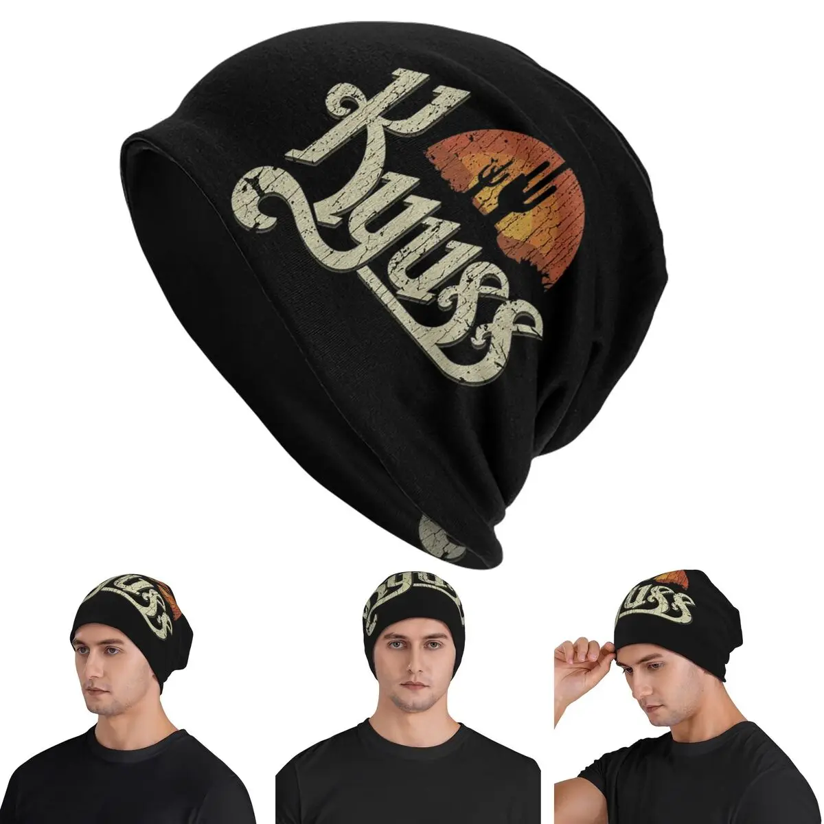 Kyuss Sunset 1987 Skullies Beanies Hats Warm Autumn Winter Outdoor Cap Knitted Bonnet Caps for Men Women Adult
