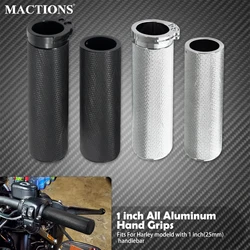 Motorcycle 1'' 25mm Handlebar Hand Grips Aluminum For Harley Touring Softail Dyna Sportster XL XR Road King Electra Glide FXDB