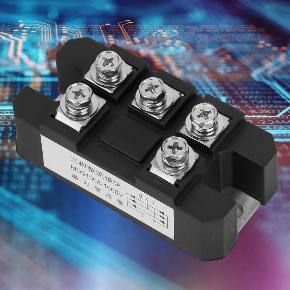 1PC Bridge Three-phase Rectifier Module MDS-100A 1600V 5 Terminals 3-Phase Full Wave Diode Module Electrical Equipment