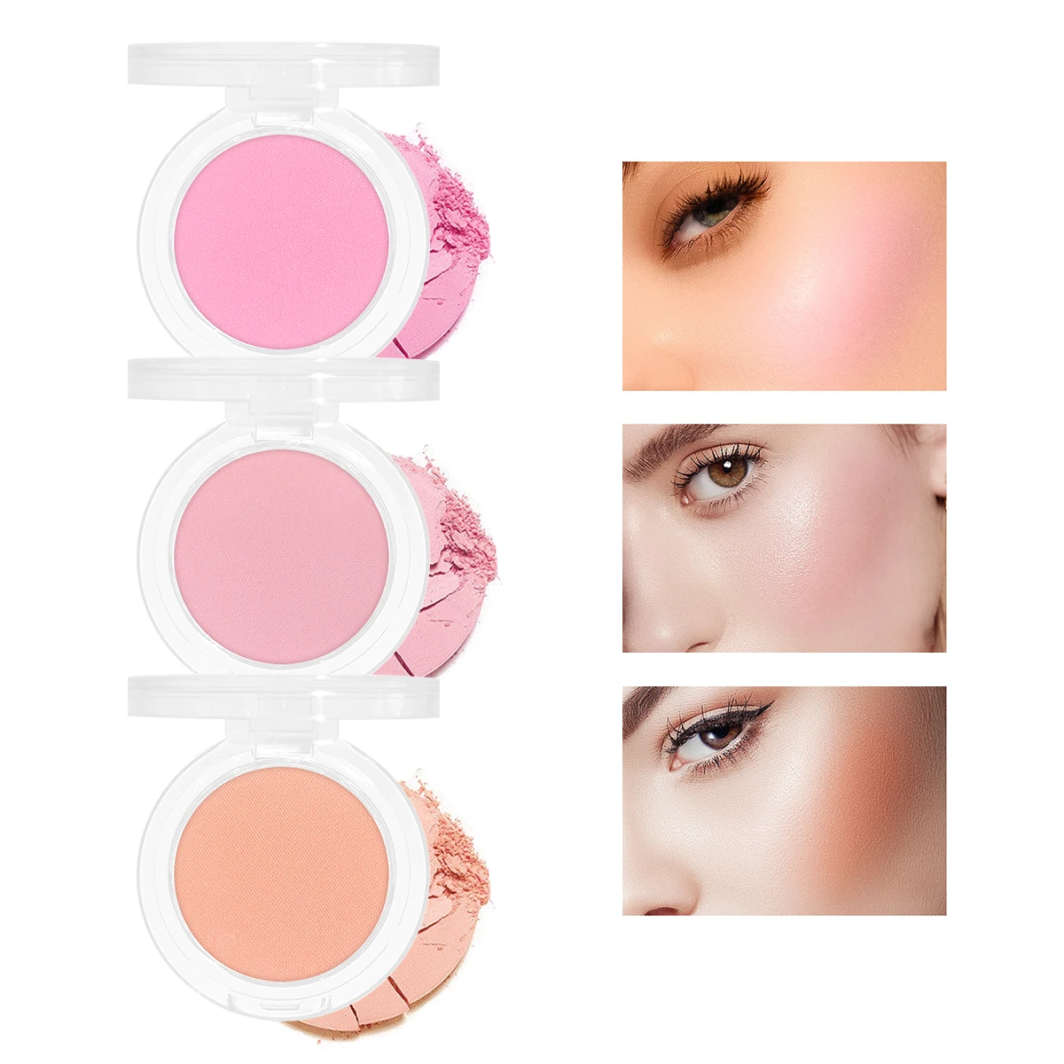 HISYI เล็กน้อย tipsy บลัชออน matte fine flash micro flash สีธรรมชาติแต่งหน้า pure desire monochrome blush plate