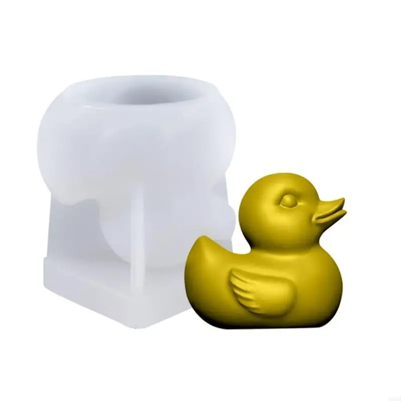 

H9ED 3D Cartoon Duck Epoxy Resin Плесень Ароматерапевтическая штукапия Силиконовая плесень DIY ремесла
