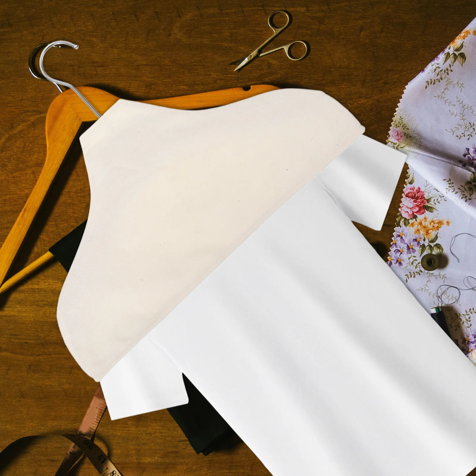 

1Set Soft Fabric Hanger Covers Non-Slip Hanger Protector for Clothing Stores Suit Hangers Home Closet Dress Hangers Accessories
