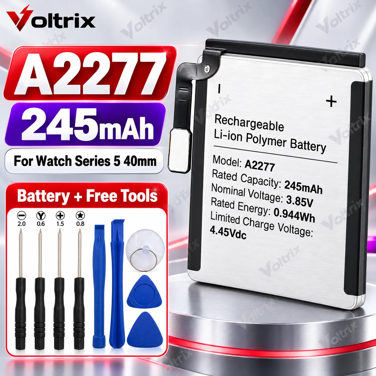 Wholesale Smart Watch Replacement Battery Compatible with Apple Watch Series 5 40mm A2277, Direct Manufacturer for Foreign Trade