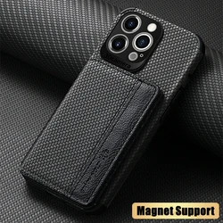 Wallet Card Magnet Case For iPhone 11 12 13 14 15 16 17 Pro XS Max Mini XR X 8 7 6s Plus SE 2020 2022 Air 16E Leather Case Cover