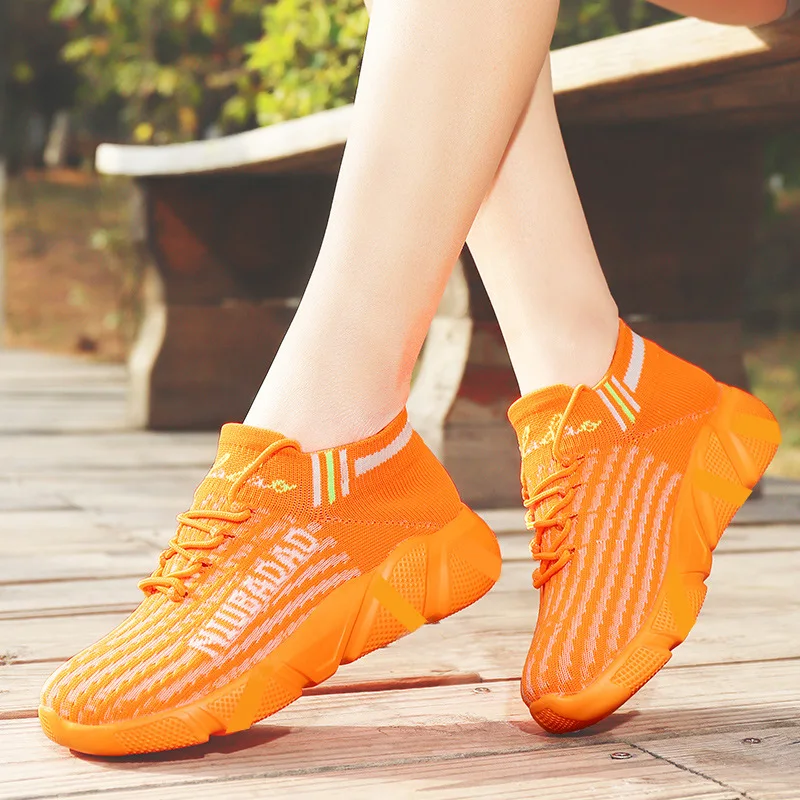 Women's Summer New Soft Sole Trailing Shoes Sports Modern Dance Shoes Breathable Mesh Shoes