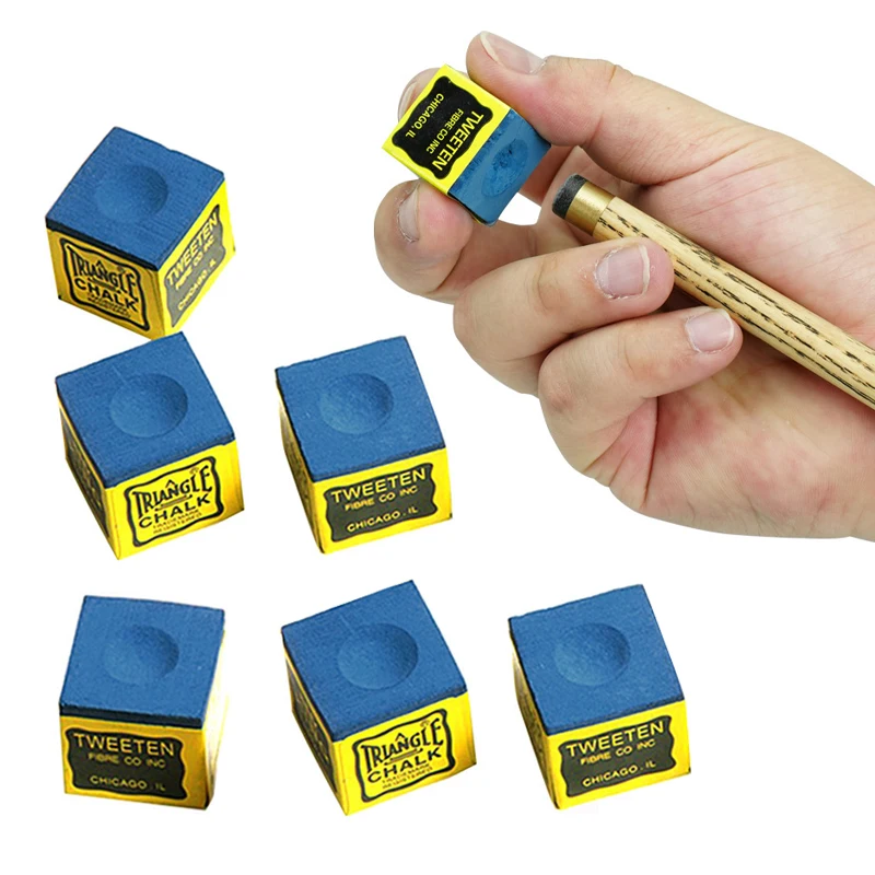 

6pcs Professional Billiard Cue Chalk,Snooker Pool Oily Dry Chalk for Tournament Home,Billiard Pool Table Accessories
