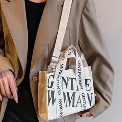 Trendy Gentle Woman Printing Canvas Bag Handbag Large Capacity Shoulder Bag Tote Bag Casual Messenger Bag Daily Commuting Bag