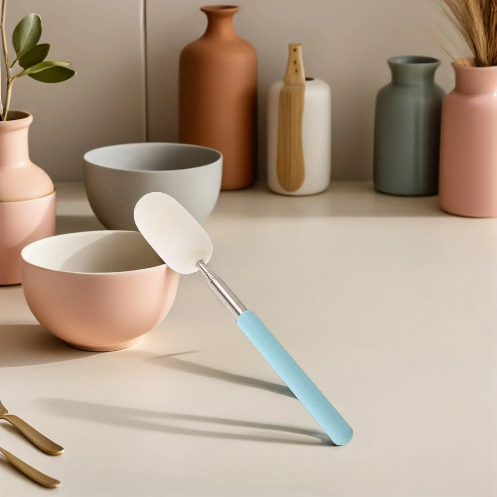 

Набор из 3 губок-щеток для керамики с выдвижной телескопической ручкой из нержавеющей стали, инструменты для удаления излишков воды, съемные