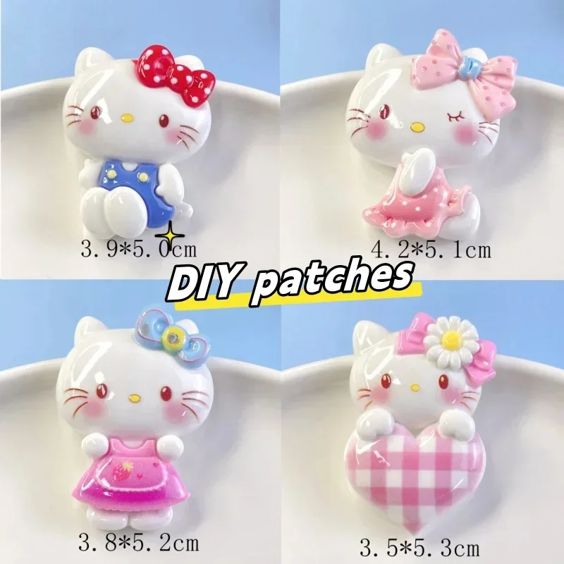 hello kitty anime big sequin mobile phone accessories diy cream glue refrigerator magnet water cup pendant hairpin patch cute