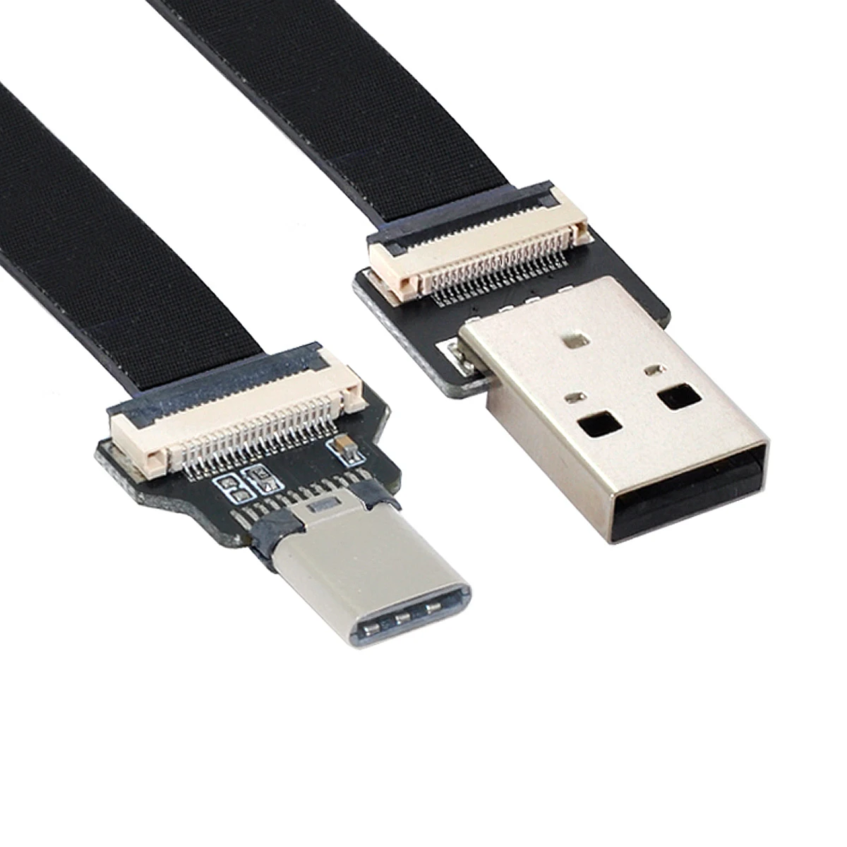 Cablecc USB 2.0 Type-A Mâle à USB-C Type-C Câble de données Mâle pio Slim FPC pour FPV & Disque & Téléphone