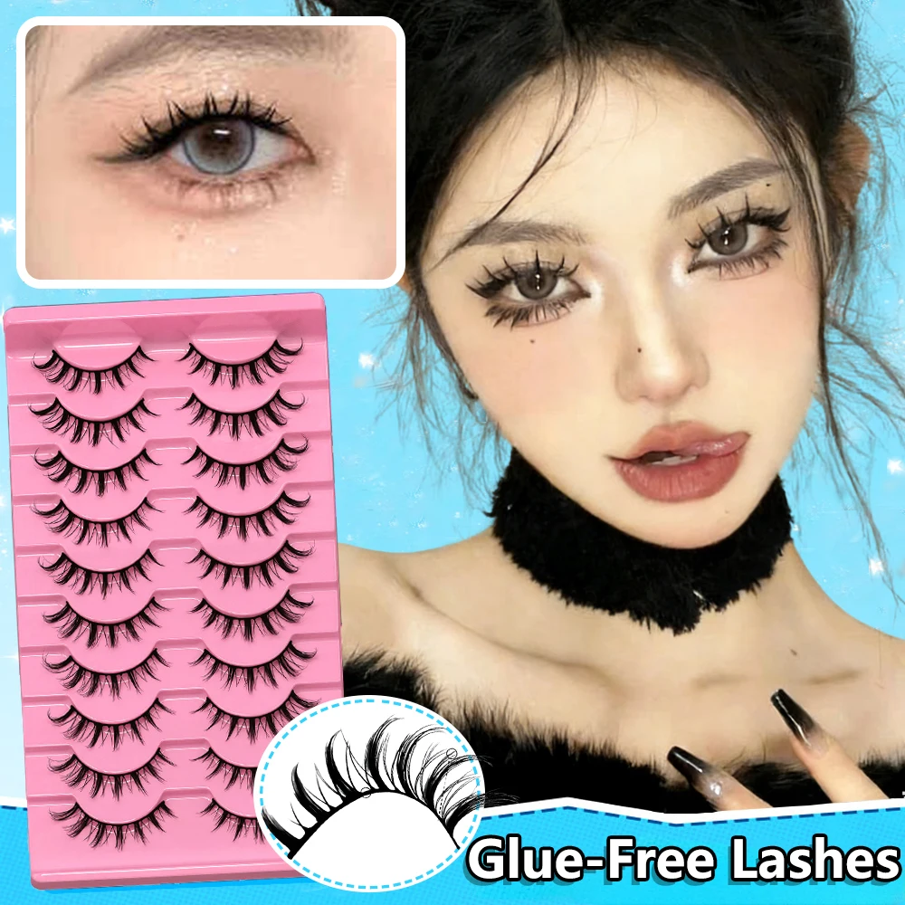 Cosplay ou usage quotidien cils longs réutilisables ailés 3D cils de vison longue durée pas de colle nécessaire faux cils