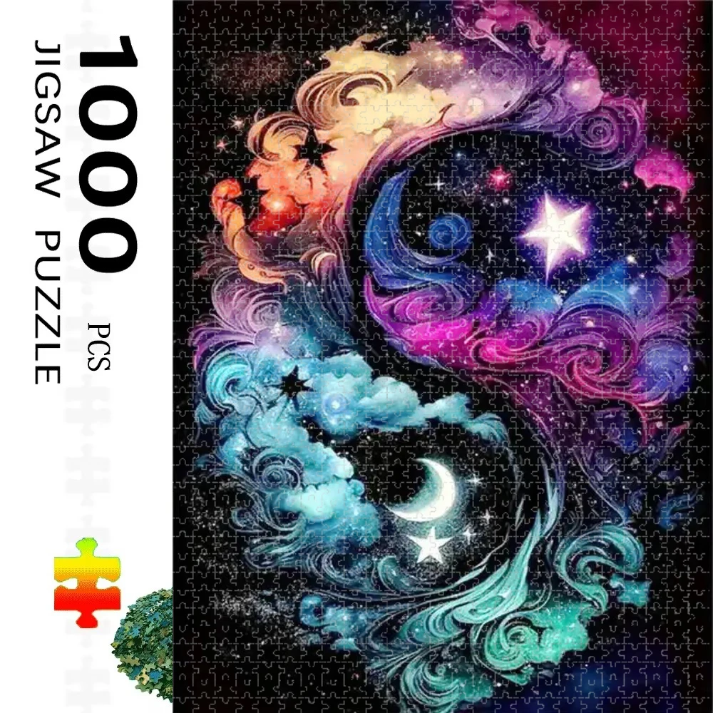 

1000pcs Adult Jigsaw Puzzle, Moon Landscape Craft Puzzle, Perfect for DIY Creative Fun with Family,Gift ，teasing Toy