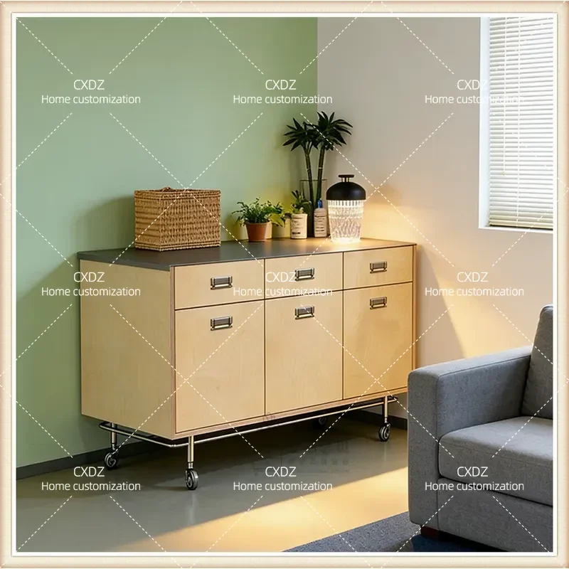 Side cabinets, wall-to-wall integrated cabinets, drawer-type living room, kitchen, removable ocean board, coffee machine,