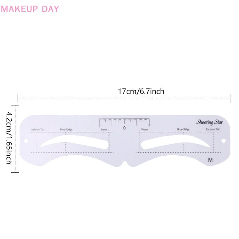 6 stile fissabile Stencil per sopracciglia Grooming Shaper Template adesivi riutilizzabili strumenti per il trucco per Eye Brow Stamp Pen Pencil Cosmetic