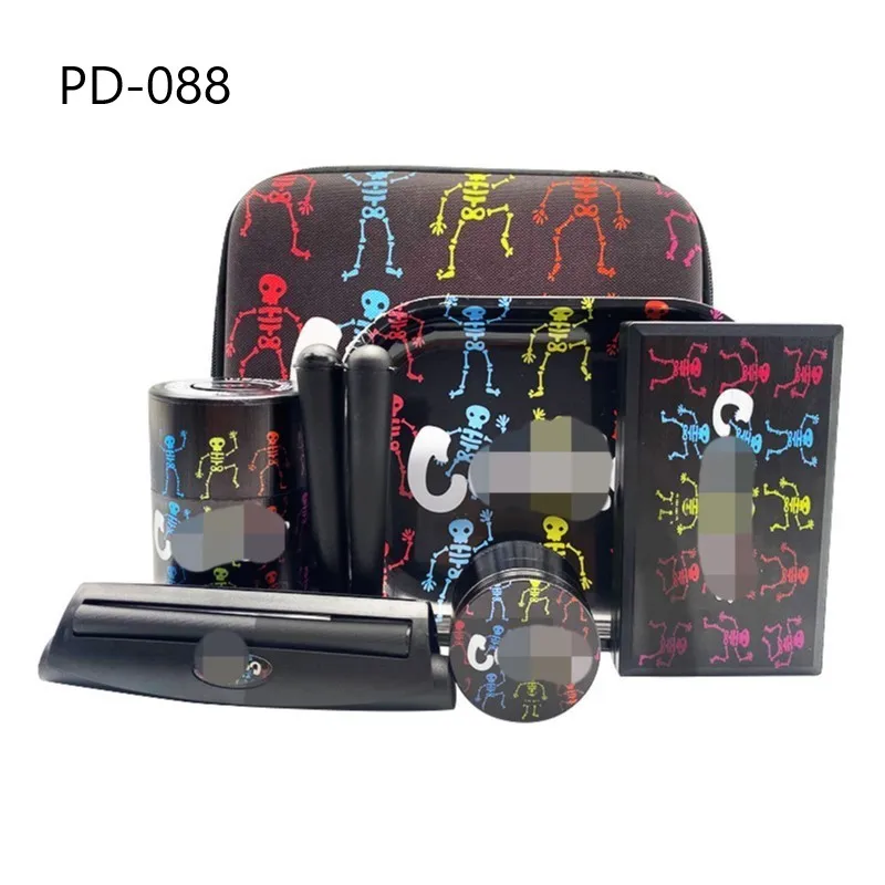 Baru Multi-pola Set Rokok Portabel Beberapa Seri Set Pipa Baki Rokok Penggiling Rokok Set Rol Rokok