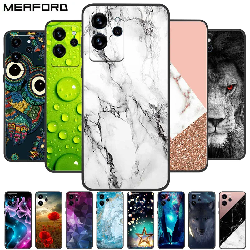 For Oukitel C32 Case OukitelC32 Marble Painted Silicone Soft TPU Funda Cases For Oukitel C32 Cover Black Protector Bumper Coque