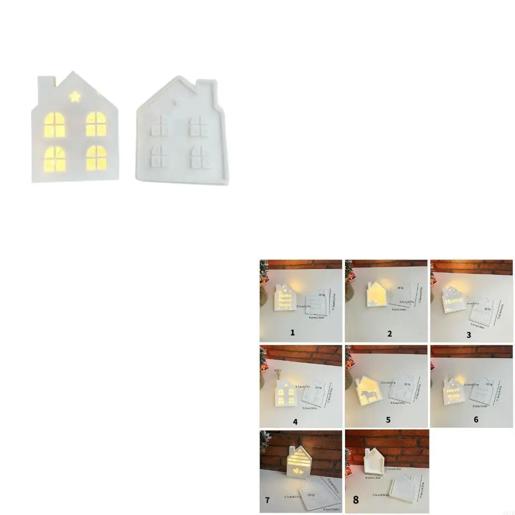 

High Quality Silicone House Ornament Mold Perfect For DIY House Light Decors