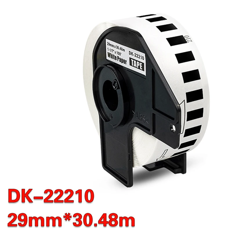 1Roll for DK-22210 Labels Thermal Sticker 29mm Width Continuous Paper Labels DK22210 for QL-500 QL-550 QL-570