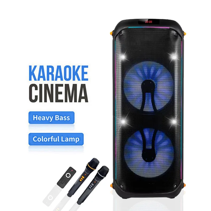 

CH-1529 Portable Charging Led Rgb Light With Bt Speakers Dual 15 Inch Sound System Big Party Speaker For Sale Loudspeaker