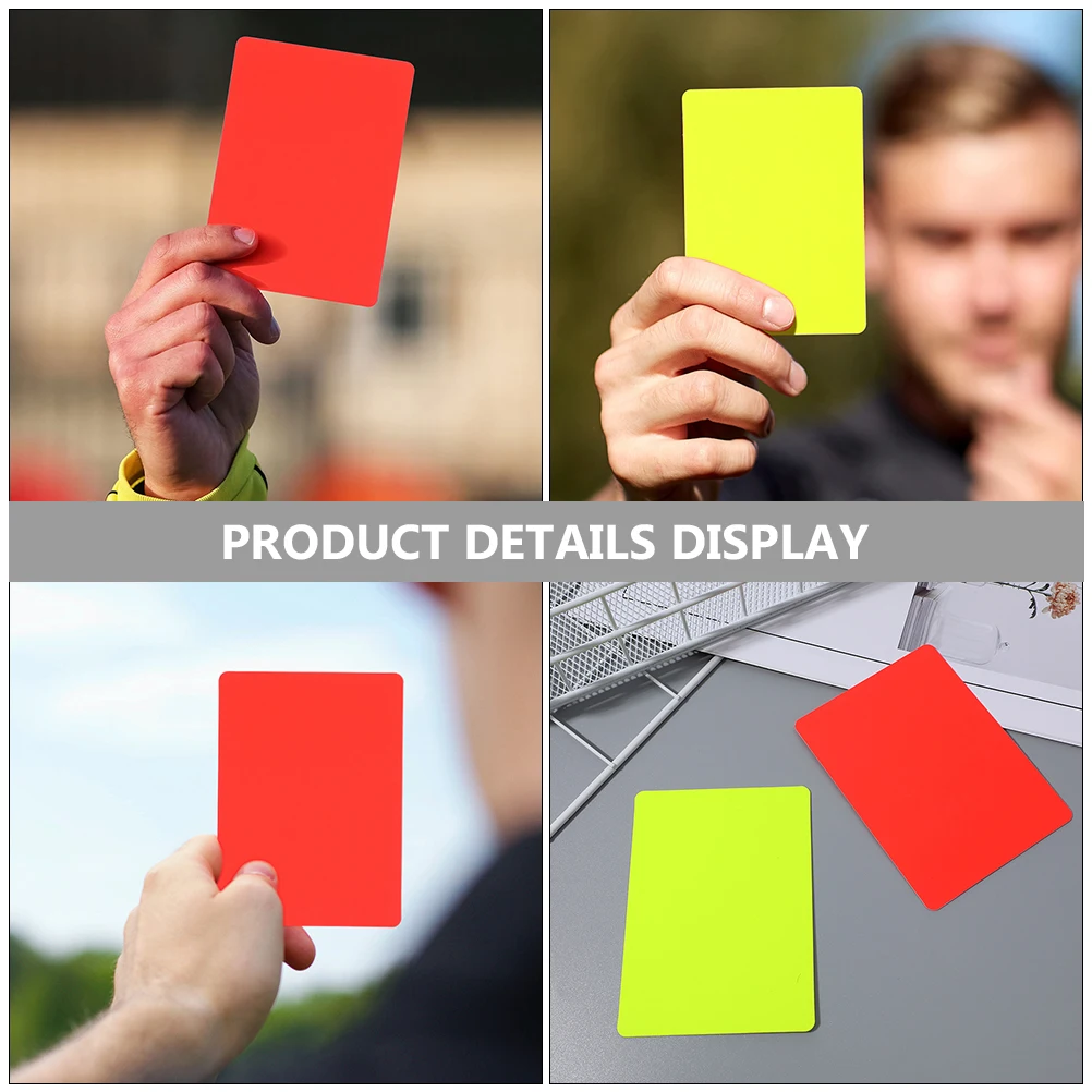 

6pcs Red Soccer Yellow Red Cards Cards PVC Material Standard Size Soccer Referee Kit Judge Accessories For Football Training