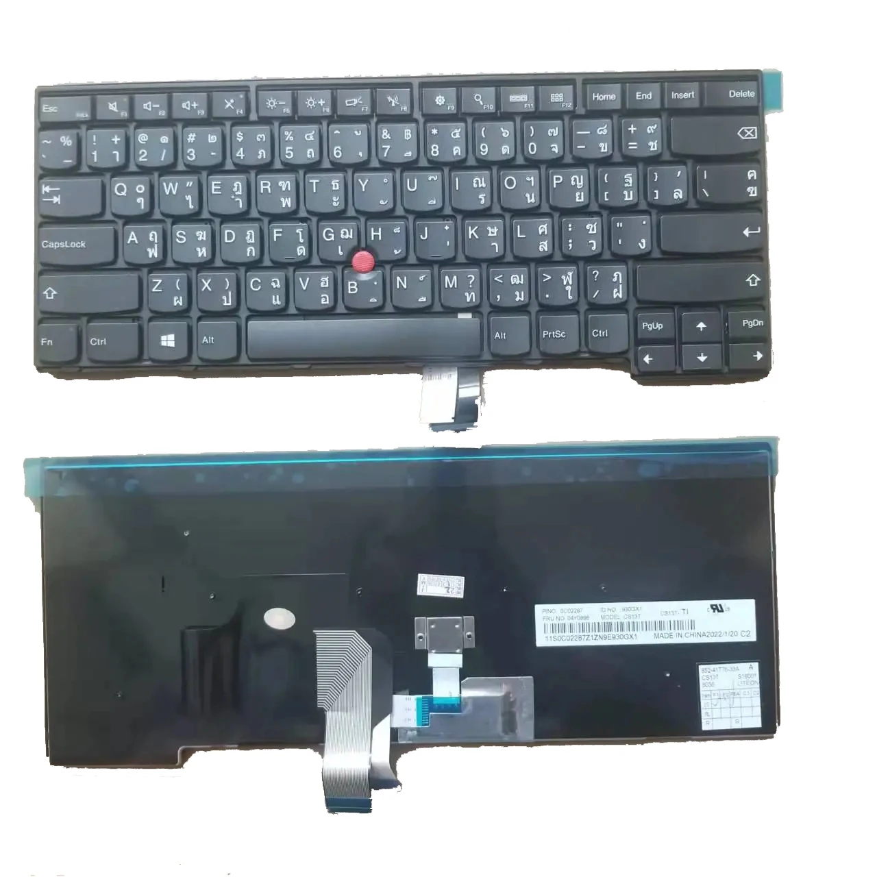 

New Thai TI Keyboard For IBM Lenovo Thinkpad E431 E440 L440 L450 L460 T450s With Point Black 930GX1 04Y0896 CS13T