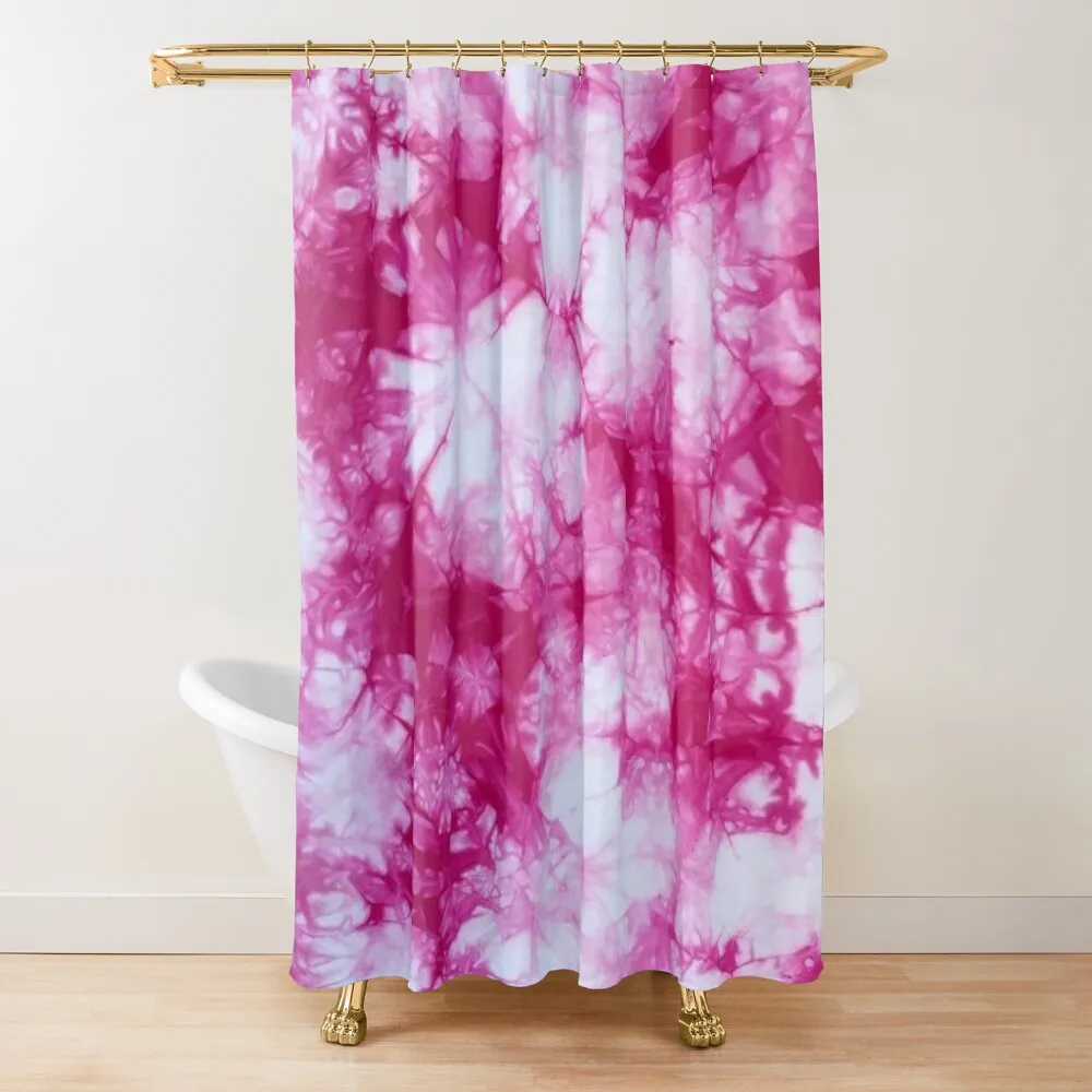 

Pink Tie Dye Shower Curtain Set For Bathroom For Bathroom Shower Curtain