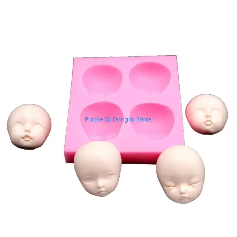 L21E Cartoon Eyes Stickers Silicone Baby for Head Molds Shower Manufacturing Mould Light Weight Clay Soap Resin Mol