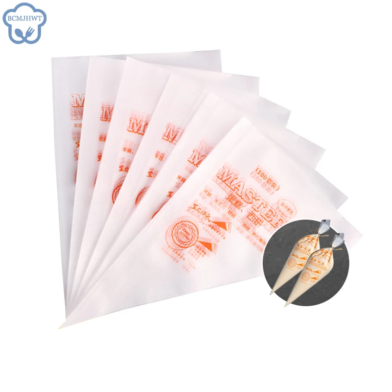 20PCS Disposable Piping bag Icing Nozzle Fondant Cake Decorating Pastry Tips Tools Small Large Size cake tools