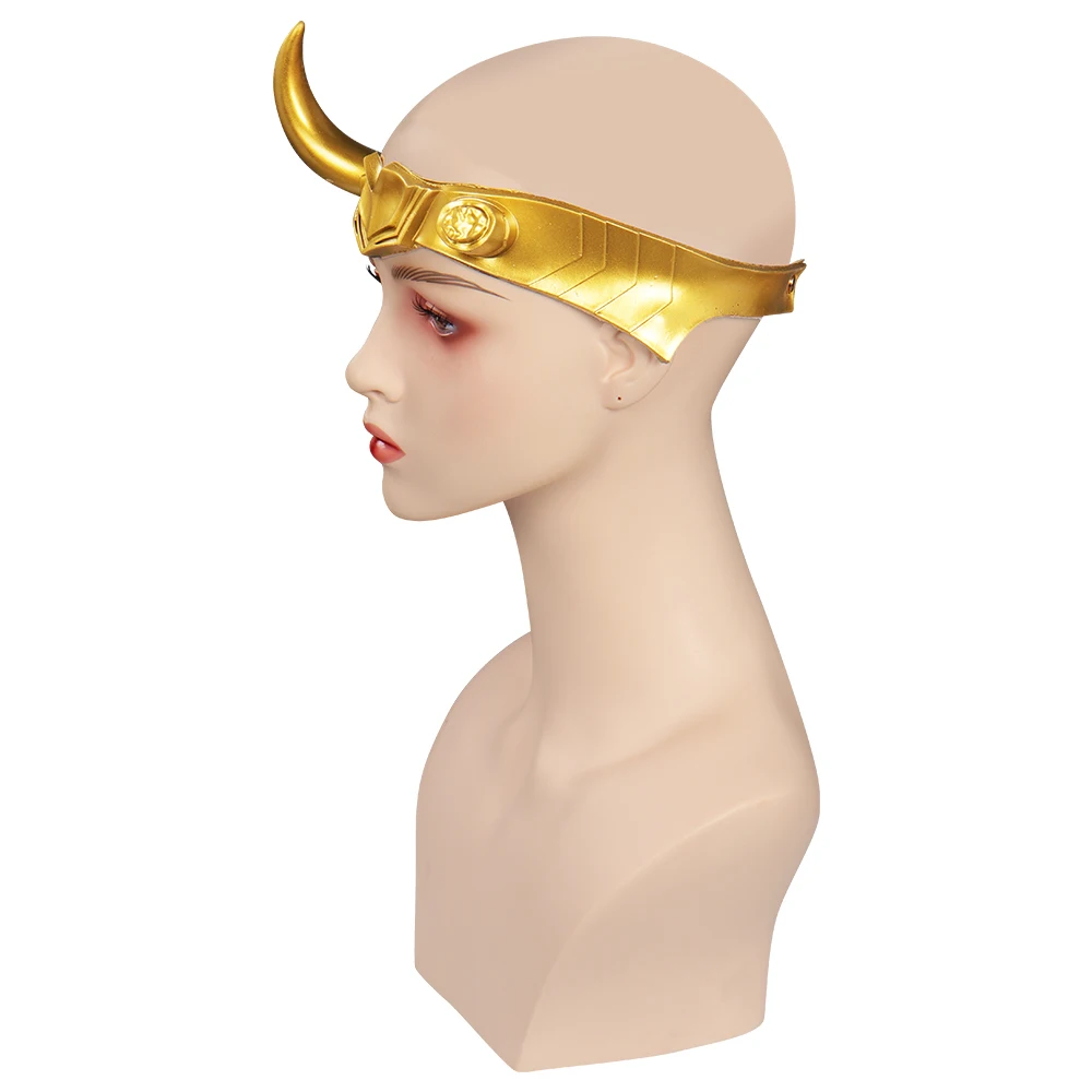 يتوهم لوكي قرون قناع للرجال فيلم سوبر الشرير تأثيري الذهبي اللاتكس خوذة رجل امرأة الخيال زي اكسسوارات الدعائم الهدايا #6