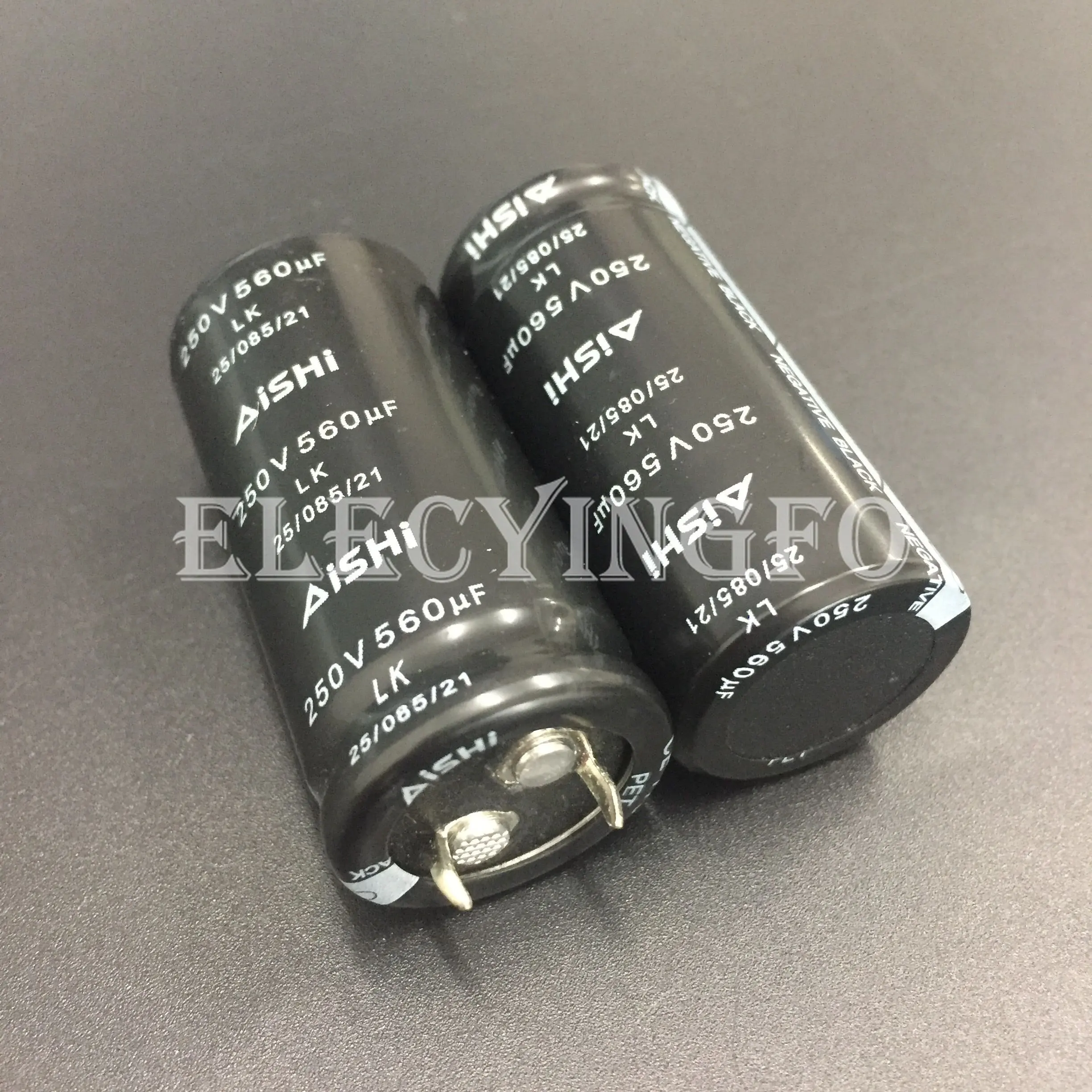 2pcs 560uF 250V Aishi LK Series 22x45mm 250V560uF Snap-in PSU Aluminum Electrolytic capacitor