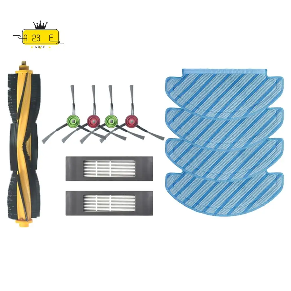 A23E-For ECOVACS DEEBOT OZMO 920 950 T8 T9 AIVI MAX N8 PRO Robot Vacuum Cleaner Main/Side Brush HEPA Filter Mop Pads