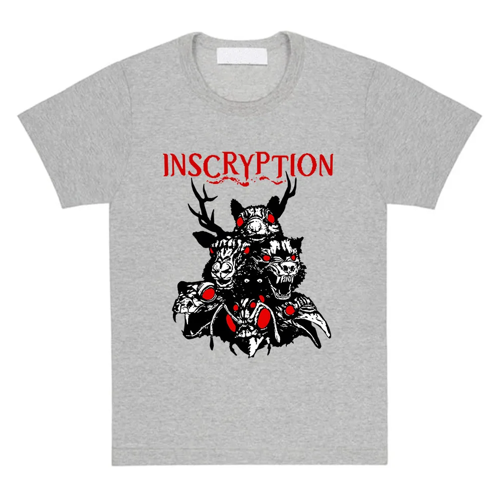 아이코닉한 네스 로고가 있는 토템 에센셜 티셔츠 호러 게임 인스크립션 프린팅 티셔츠 힙합 유니섹스 스트리트웨어 루즈 의류