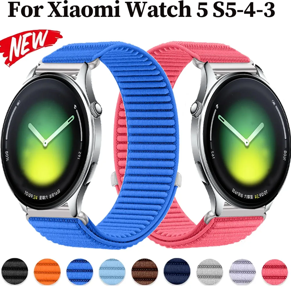 18mm 20mm 22mm Nylon Loop Strap For Xiaomi Watch 5 S5-S4-3-2-1 Weave Wristband For COROS PACE 4-APEX 4 42mm/OPPO Watch S-X3-X2