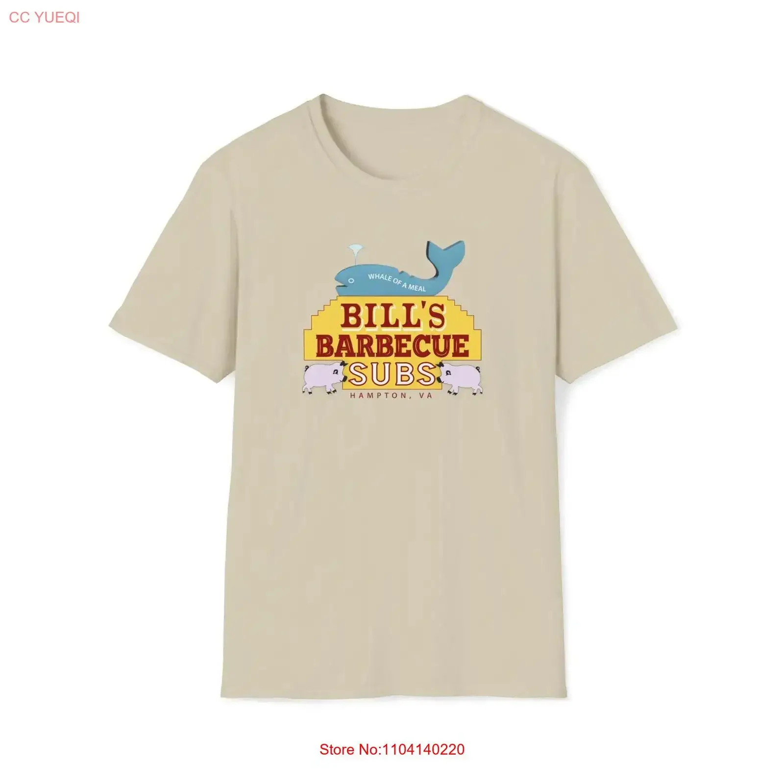 Bill's BBQ Hampton VA T Shirt vintage Washed Comfortable Casual Unisex Stylish graphic Stretched streetwear designer clothes