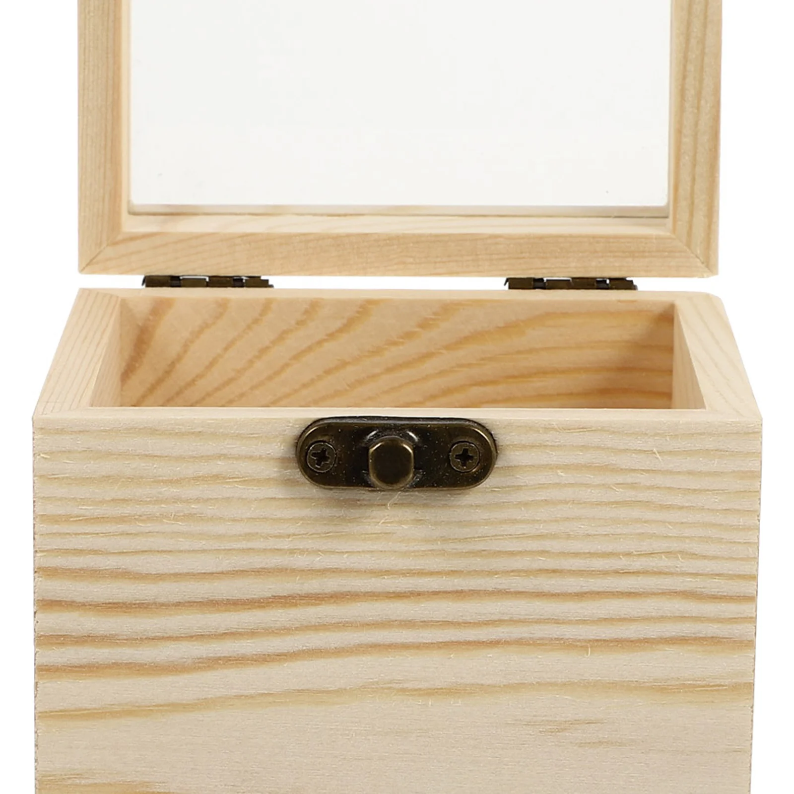 1Pcs Wooden Eternal Flower Box Durable Glass Lid Simple Design Gift Display Storage Preserved Flower Packaging Gift Wood Box
