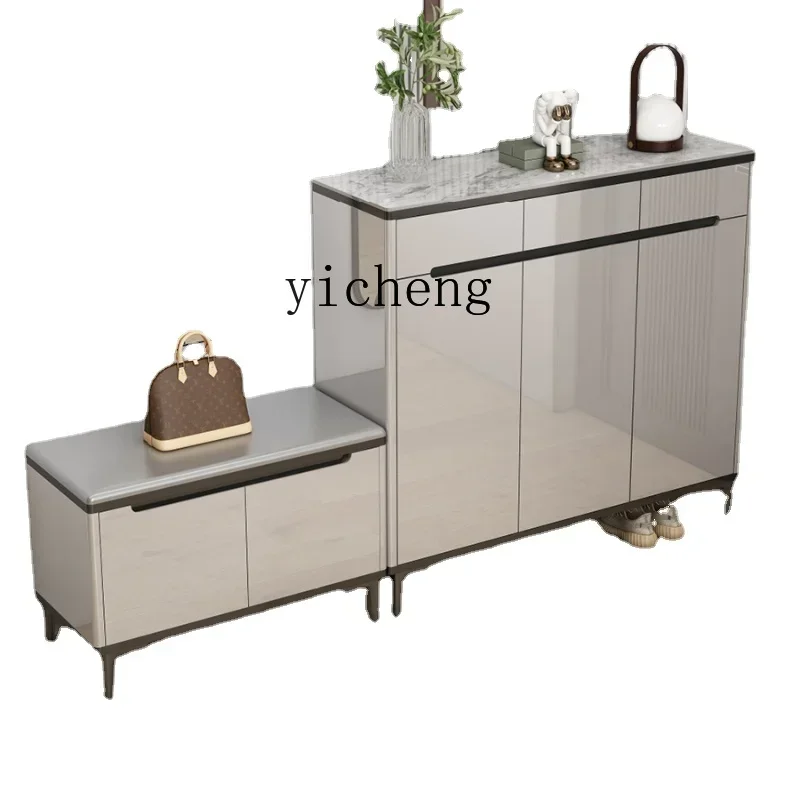 

Shoe Cabinet Stool Integrated Light Luxury Entrance Hallway Locker Shoe Changing Stool Storage Cabinet