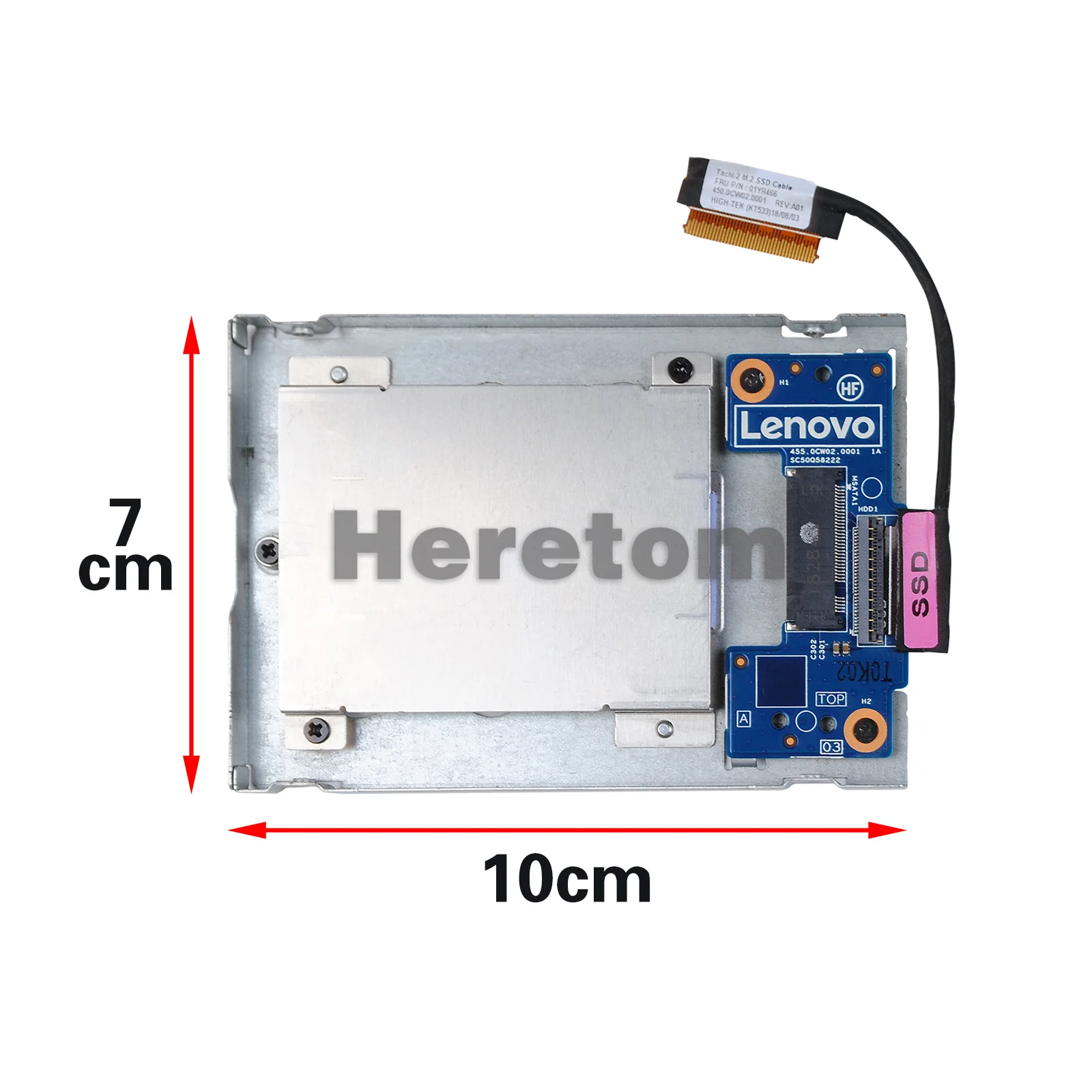 Imagem -06 - Adaptador Ssd Nvme M.2 450.cw02. 0001 para Thinkpad T580 P52s Suporte Hdd com Kits de Cabo Fru 01yr466 01yr457 Sc50q58222 Novo