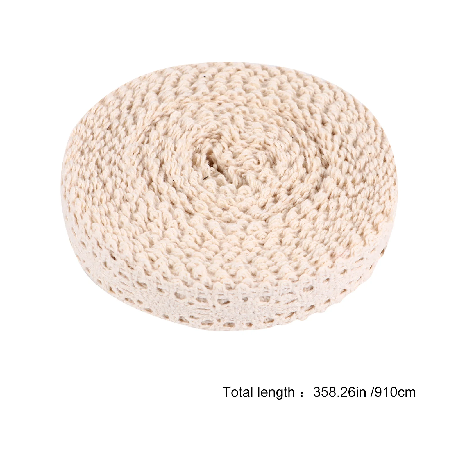 1 Roll Cotton Embroidery Lace Trim Exquisite Floral Pattern for DIY Craft Sewing Clothing Sofa Cushion Decoration