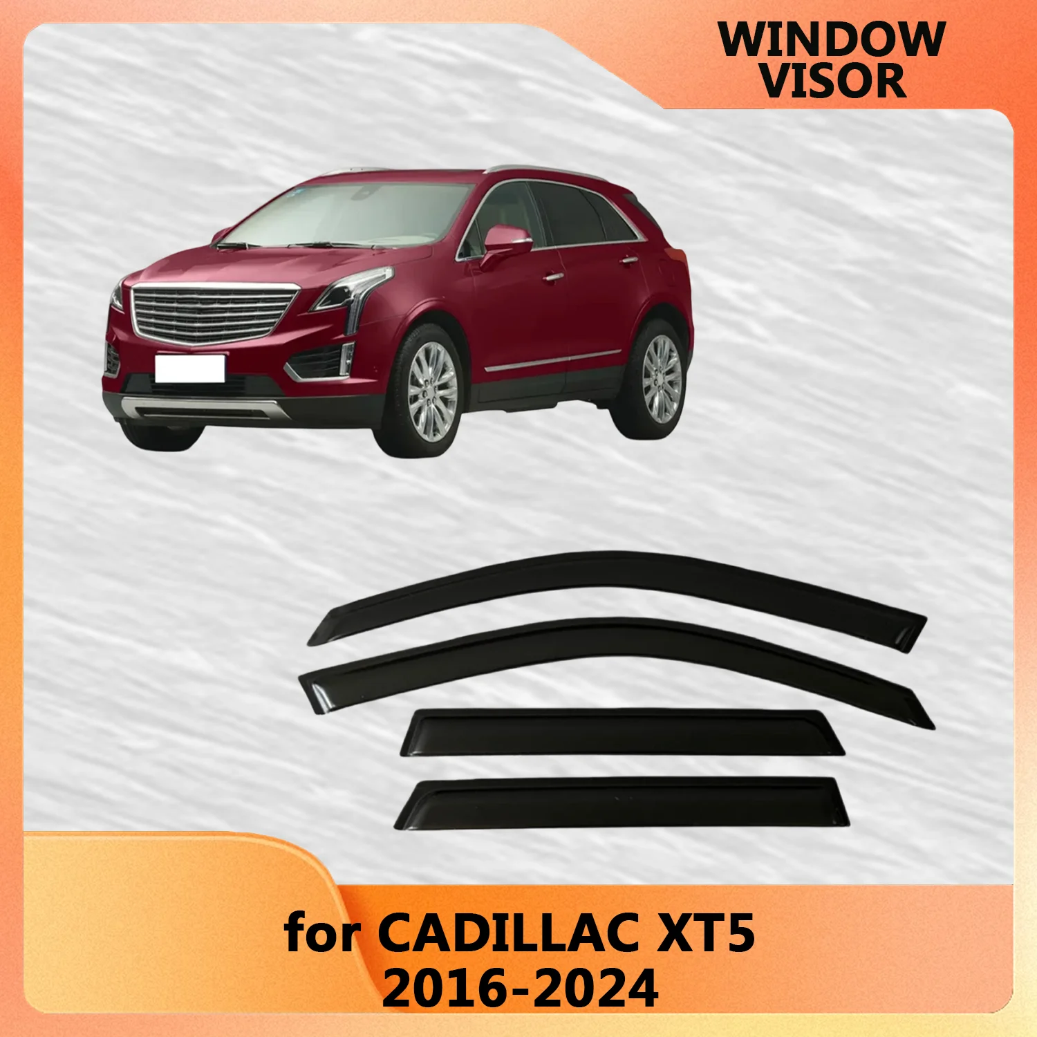 

Window Visor for CADILLAC XT5 2016 2017 2018 2019 2020 2021 2022 2023 2024 Wind Deflectors Rain Guards Door Visor Vent Shades