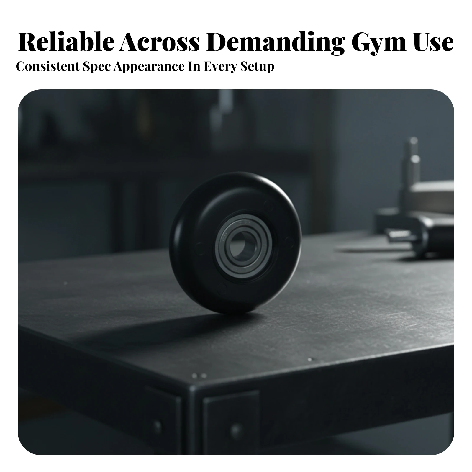 Roller Wheel with Bearing Smooth-Rolling Track Roller Wheel Rollers Long-Lasting Casters Stable for Fitness Equipment