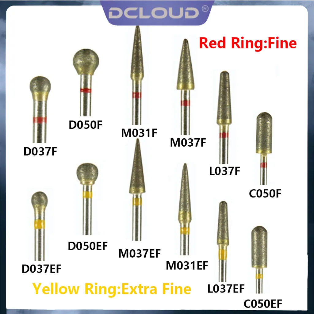 

1Pc Dental Fully Sintered Diamond HP Drill Burs Fine /Extra Fine Polishing Tools Zirconia Ceramics Crowns Polisher for Metal