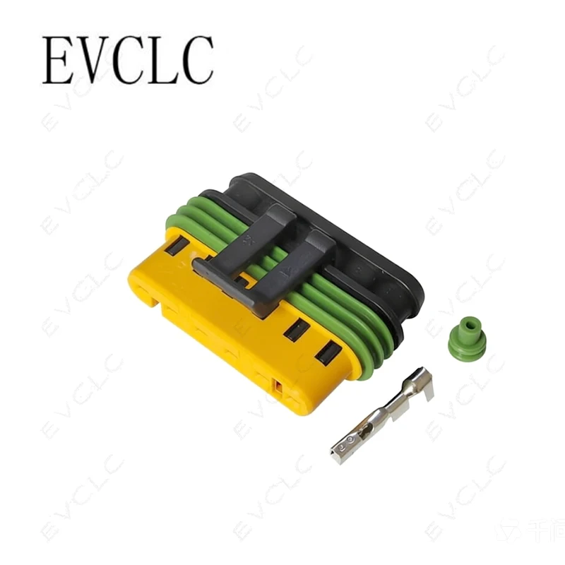 1 Set 6-Pin Automotive Wiring Harness Connector Waterproof Plug for Engine Cooling System Wiring Harness Start-Stop Control Plug